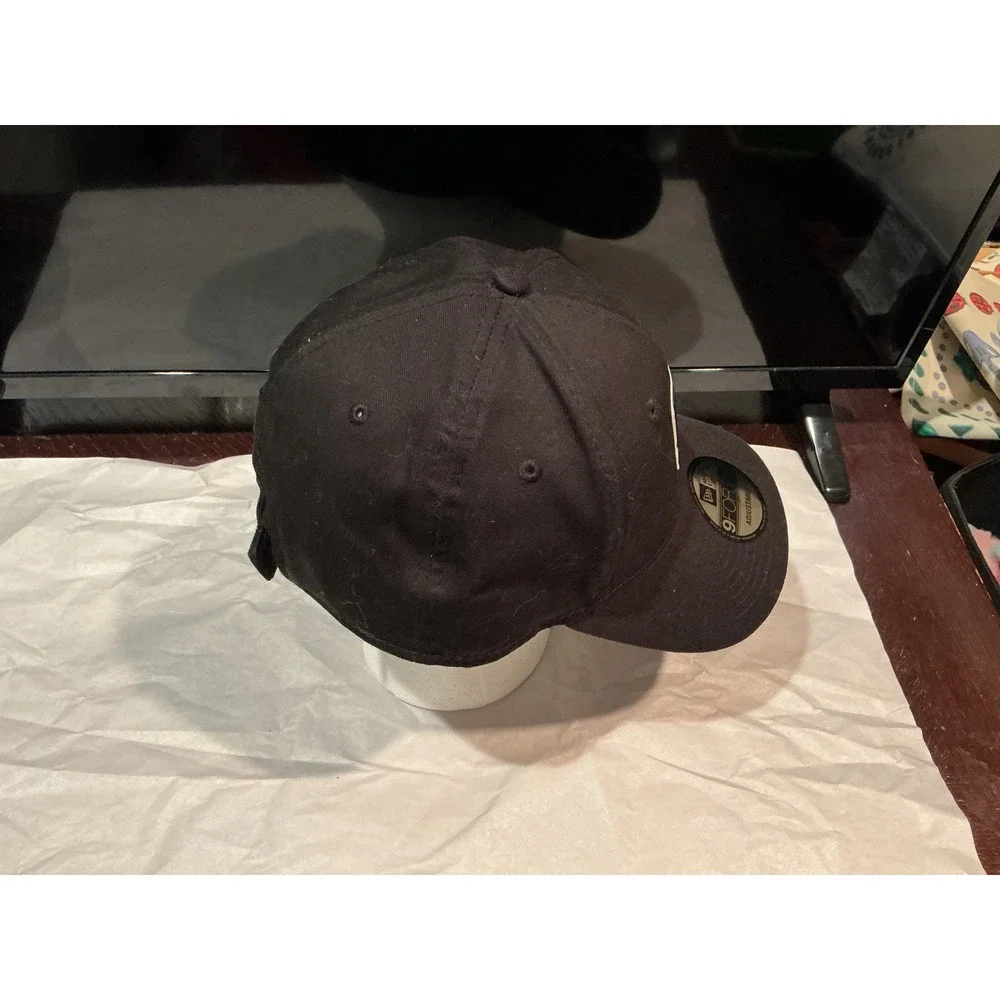 New Era 9FORTY Black‎ Adjustable Hat Mens Embroidered B Logo Baseball Cap
